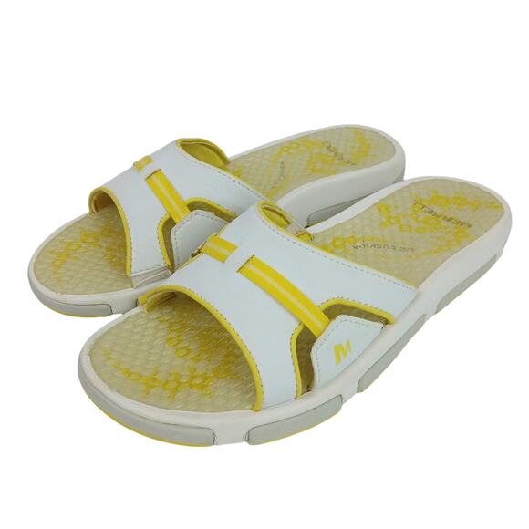 Merrell SZ 10 Astral Slide White & Yellow Waterproof Sandals - Picture 4 of 8